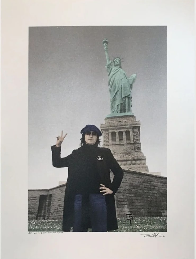 Bob Gruen - John Lennon, Statue of Liberty, New York City, 2021