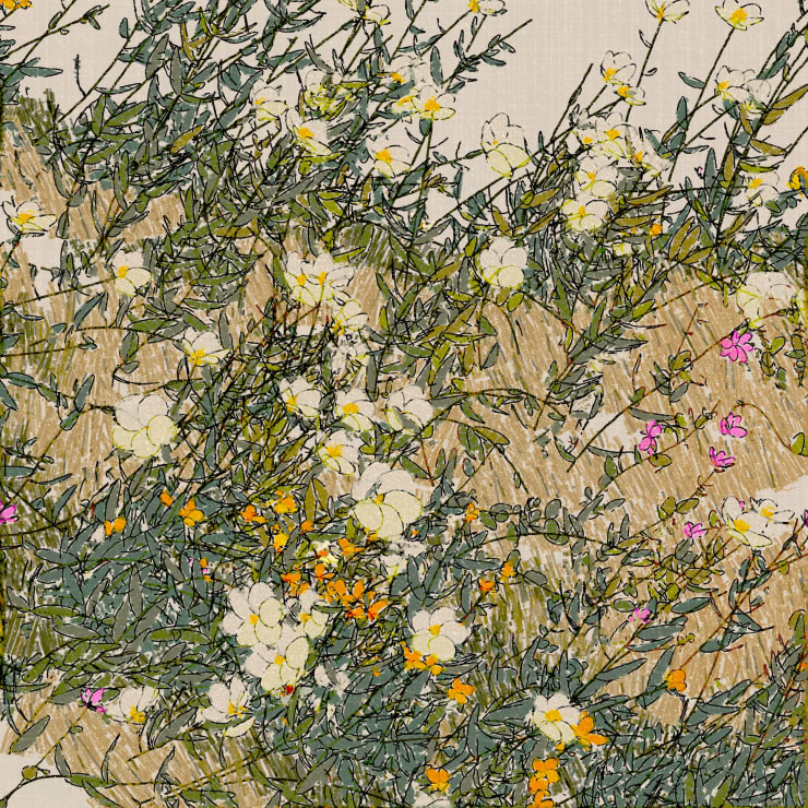 Nat Sarkissian In Deep Spring #10, 2024 Algorithmic Design with Archival Ink on Epson Hot Press Bright 330gsm 13 x 13 in 33 x 33 cm Signed, Dated, & Titled