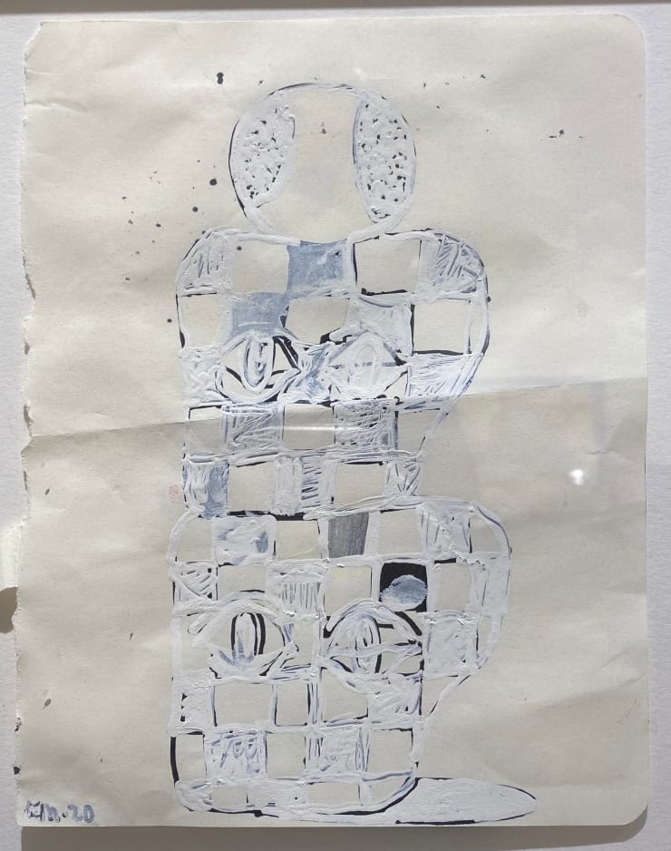 Eddie Martinez, Blockhead White, 2020