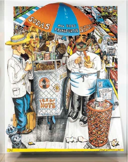 Red Grooms - Hot Dog Vendor, 1994