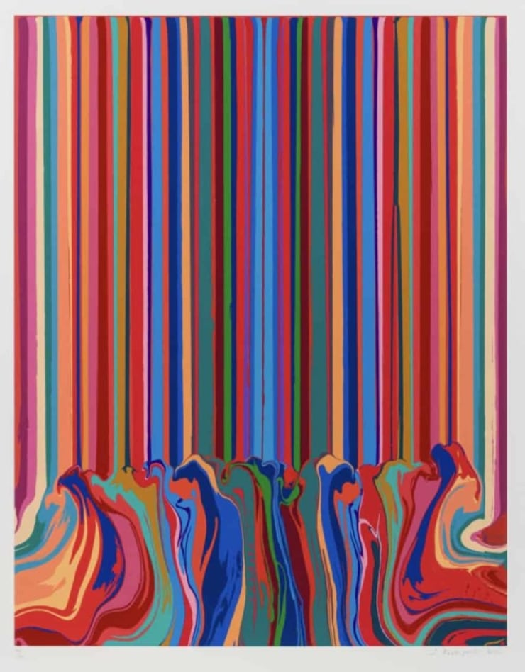 Ian Davenport, Mirrored Enamel, 2022