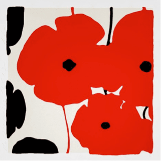 Donald Sultan - Red Poppies, 2019