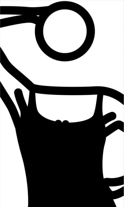 Julian Opie, This is Monique (Flocking), 2004