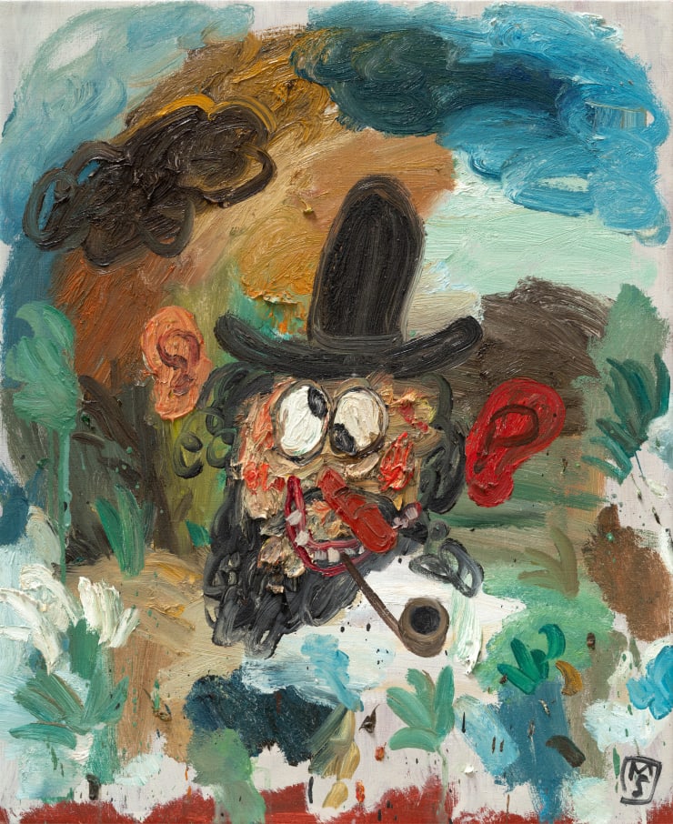 Matías Sánchez, Pintor en su jardín, 2023