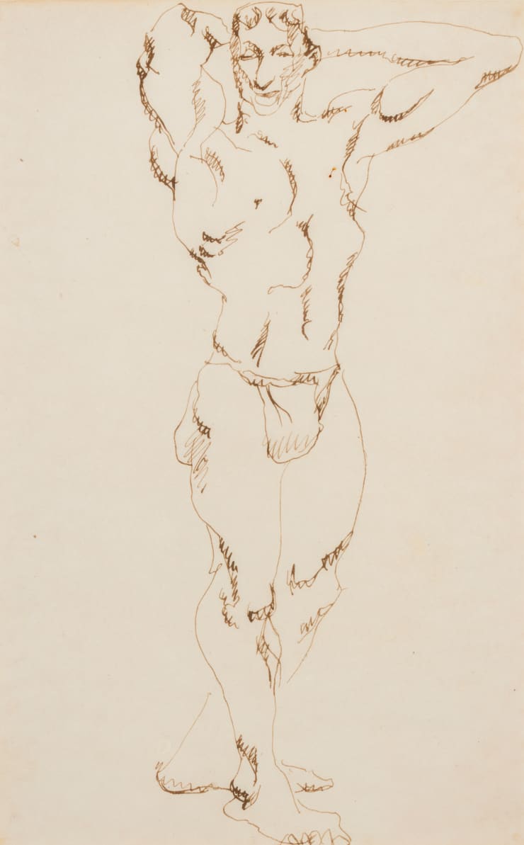 Henri Gaudier-Brzeska, Standing Male Nude, 1913