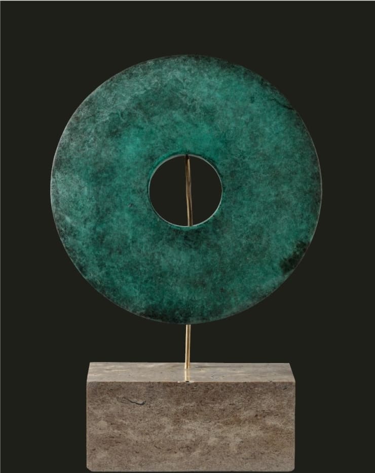 Emily Young, Bi Disc (Bronze) , 2020