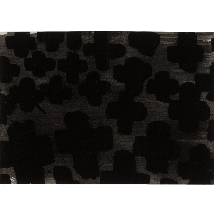 Howard Hodgkin, Untitled (black crosses), 1996-1997