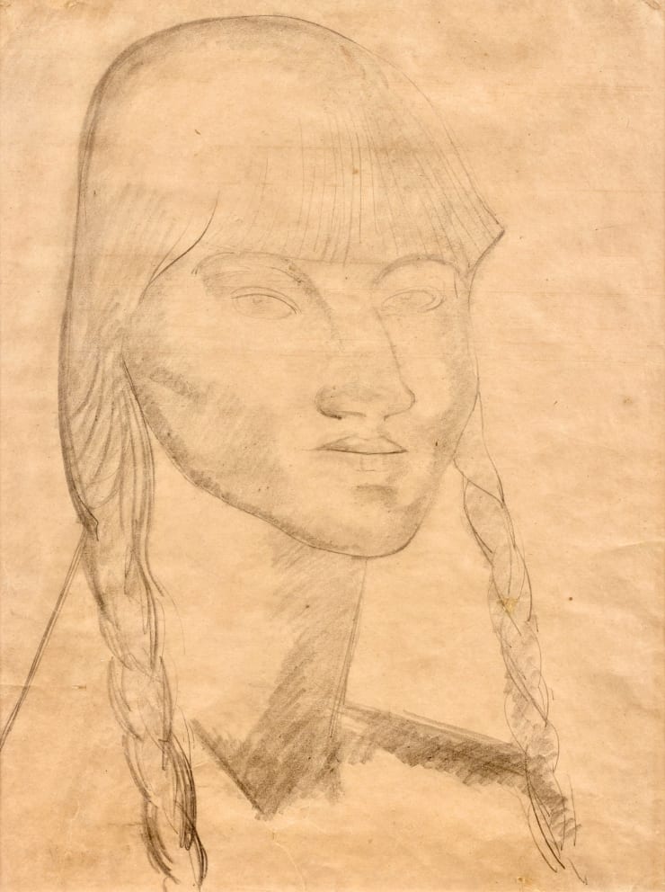 Jacob Epstein, Portrait Head of a Young Girl (Portrait of an Egyptian Girl), 1909