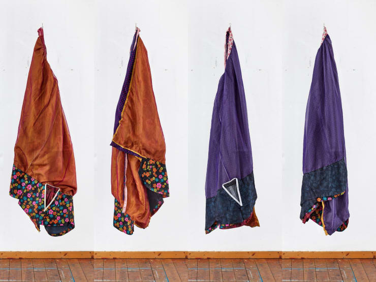 Heryun Kim Mother Mobile No.2, 2023 Hanbok and sewing 240 x 45 cm