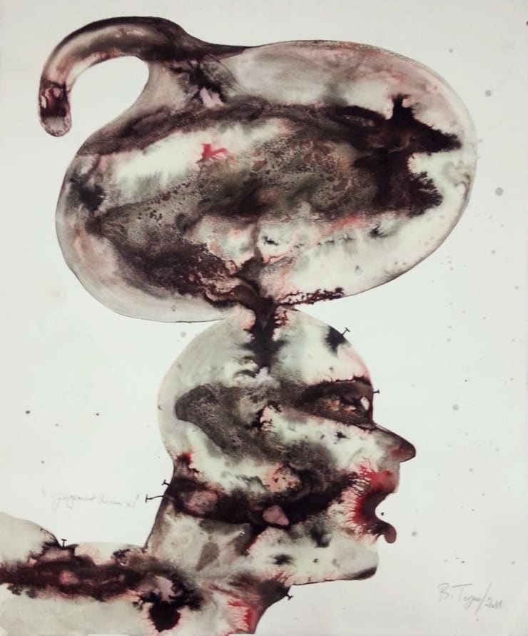 Barthélémy TOGUO JUGEMENT DERNIER XI, 2011 watercolor on paper 107 x 90 cm