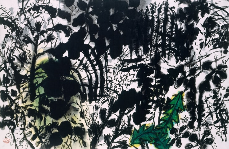 Kang Kyung-Koo Forest , 2001 ink on korean paper mounted on wood panel 120 x 182 cm