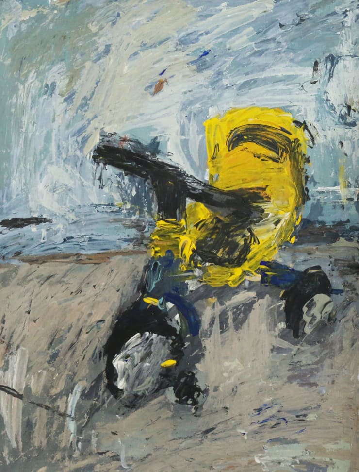 Heo Chanmi 매일산책연습_옥상하늘 Daily Walking rehearsals _Rooftop-sky, 2020 gouache on paper 39.8 x 30.1 cm