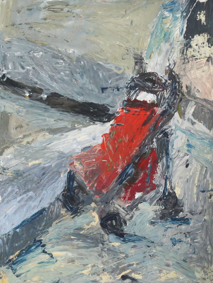 Heo Chanmi 매일산책연습_옥상하늘 Daily Walking rehearsals _Rooftop-sky, 2020 gouache on paper 39.7 x 30.7 cm