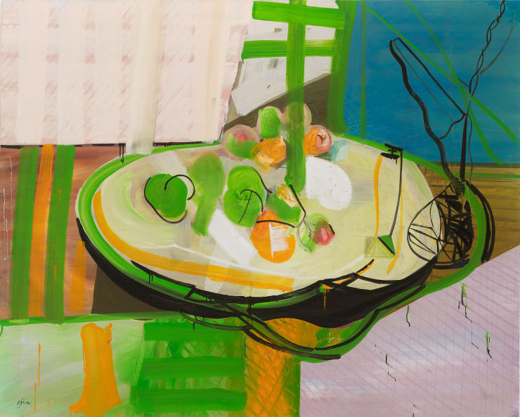 Qwon Sunwang 사과를 찾아서 Finding an apple, 2005 oil and acrylic on canvas 130.3 x 162.5 cm (100F)