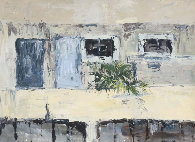 Heo Chanmi 매일산책연습_옥상하늘 Daily Walking rehearsals _Rooftop-sky, 2020 gouache on paper 64 x 85.5 cm