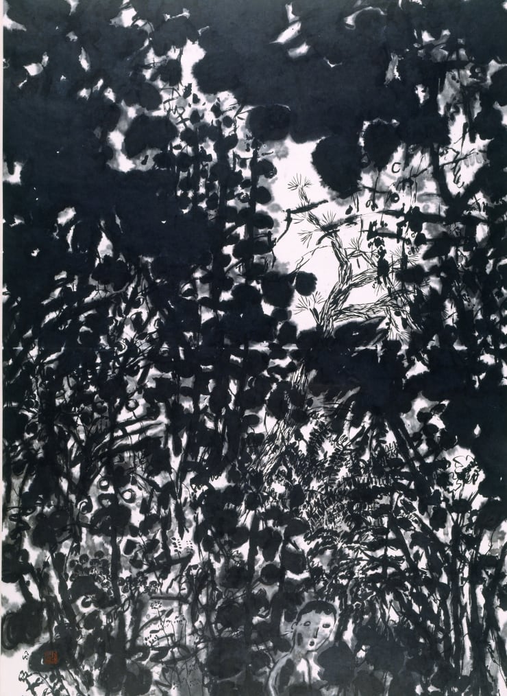 Kang Kyung-Koo Forest, 2001 ink on korean paper mounted on wood panel 240 x 180 cm