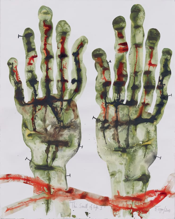 Barthélémy TOGUO The Smell of Life II, 2013 watercolor on paper 113 x 90 cm