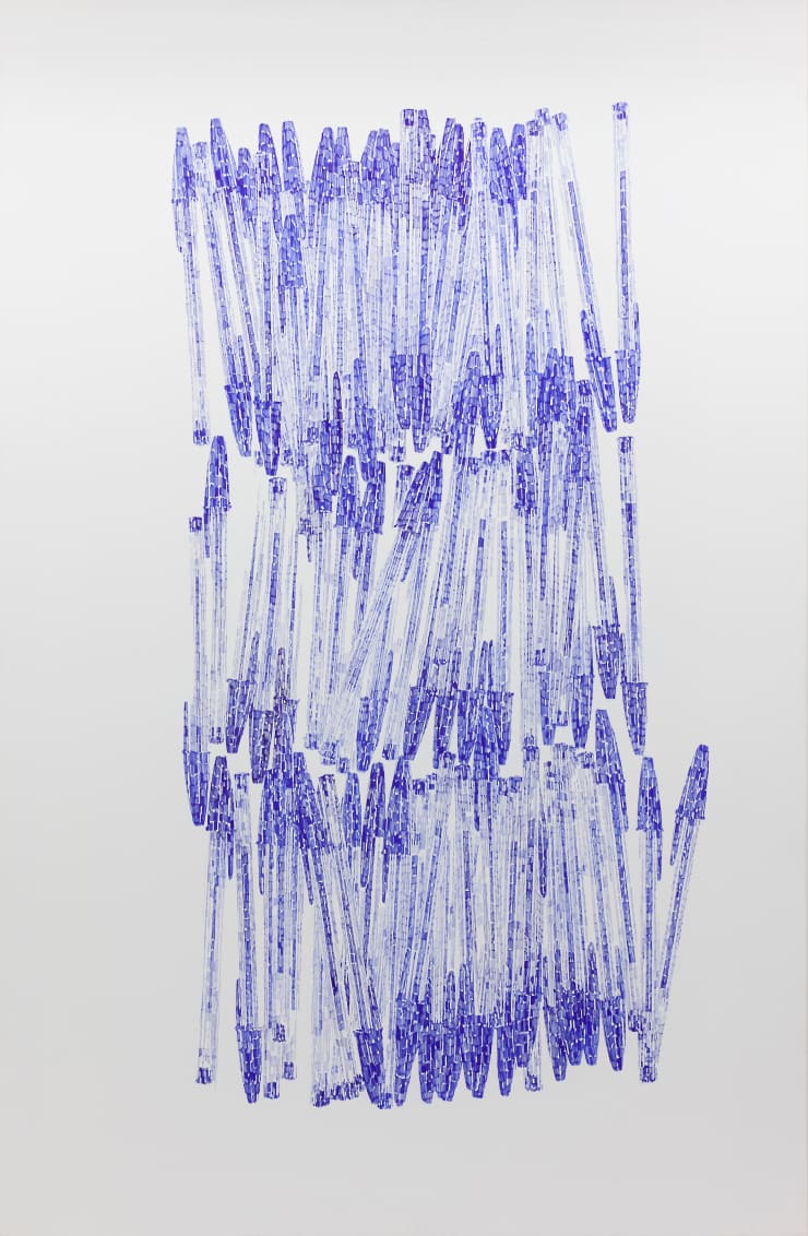ANDREI MOLODKIN COMPOSITION 87, 2013 ballpoint-pen on canvas 450 x 290 cm