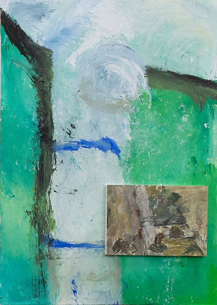 Heo Chanmi 매일산책연습_옥상하늘6 Daily Walking rehearsals _Rooftop-sky6, 2020 gouache on paper 210 x 150 cm 48 x 68.5 cm