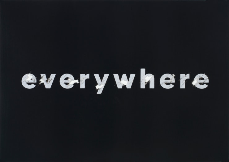 Choi Byung-So Untitled 0220530_everywhere, 2022 ballpoint pen silkscreen on paper 78 x 54 x 1 cm