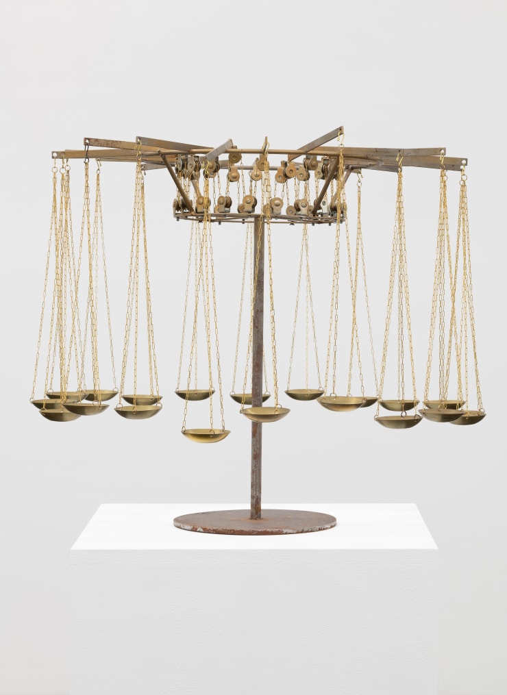 Fabrice Hyber POF n° 148 : Balance G20, 2011 metal 51 x 40 cm