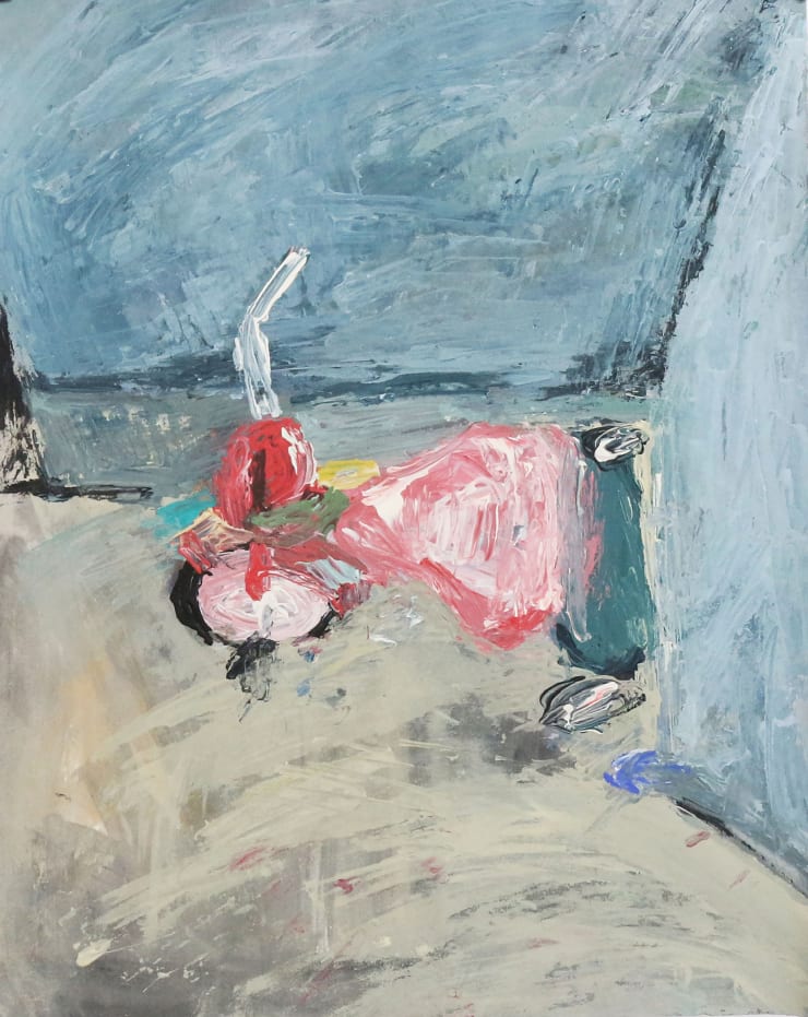 Heo Chanmi 매일산책연습_옥상하늘 Daily Walking rehearsals _Rooftop-sky, 2020 gouache on paper 39.8 x 31.8 cm