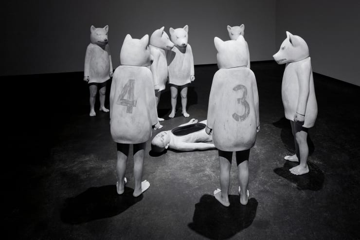 Chun Sungmyung Swallowing the Shadow, 2008 mixed media variable dimension (8pcs)