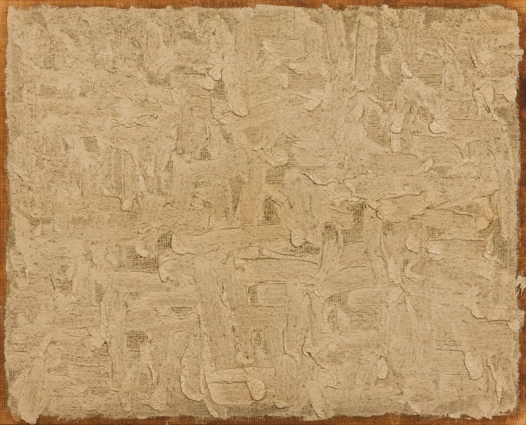 HA CHONG HYUN CONJUNCTION 89-010, 1989 oil on hemp cloth 80 x 100 cm (40F)