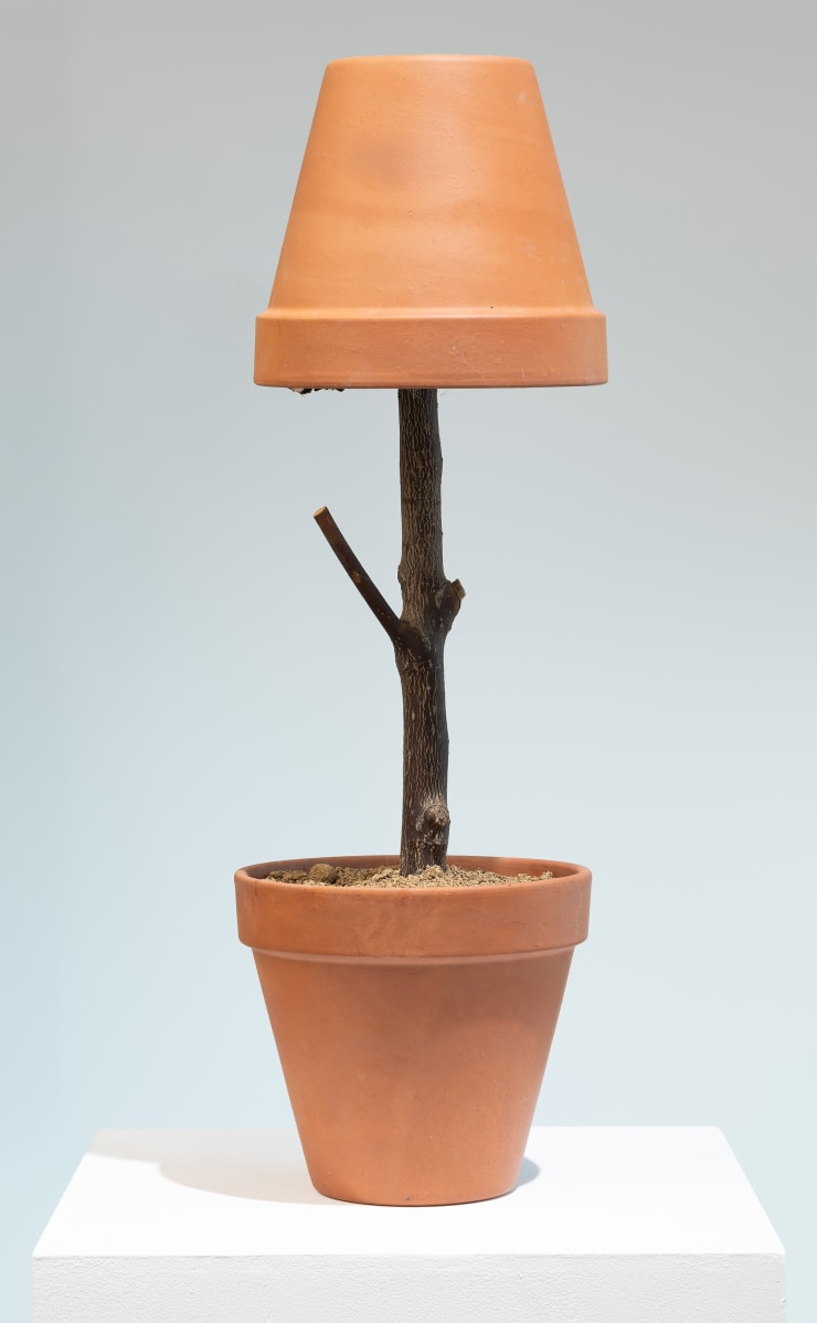 Fabrice Hyber POF n°143c: Double pot, 2008 mixed media 60 x 20 cm ⌀