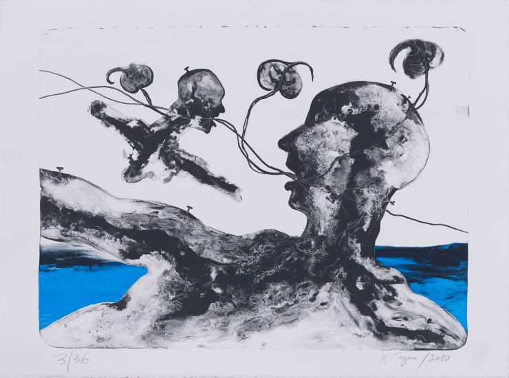 Barthélémy TOGUO WAITING FOR TOMORROW, 2010 ithography 56.5 x 76 cm Ed. 1/36 , 3/36