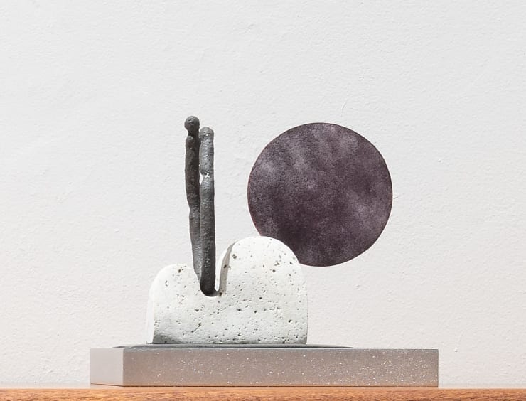 Omyo Cho dummy_S, 2019 enameled copper, ceramic, stone 21 × 10 × 20 cm