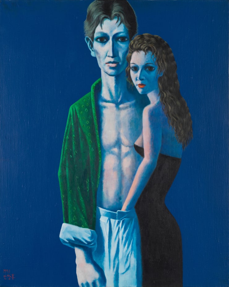 Ahn Chang-Hong 우리도 모델처럼 3 Act like a model 3, 1991 acrylic on canvas 90.9 x 72.7 cm