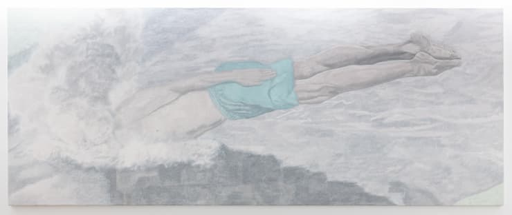 Lim Nosik Sand sledding slope 05, 2020 oil on canvas 200 x 500 cm