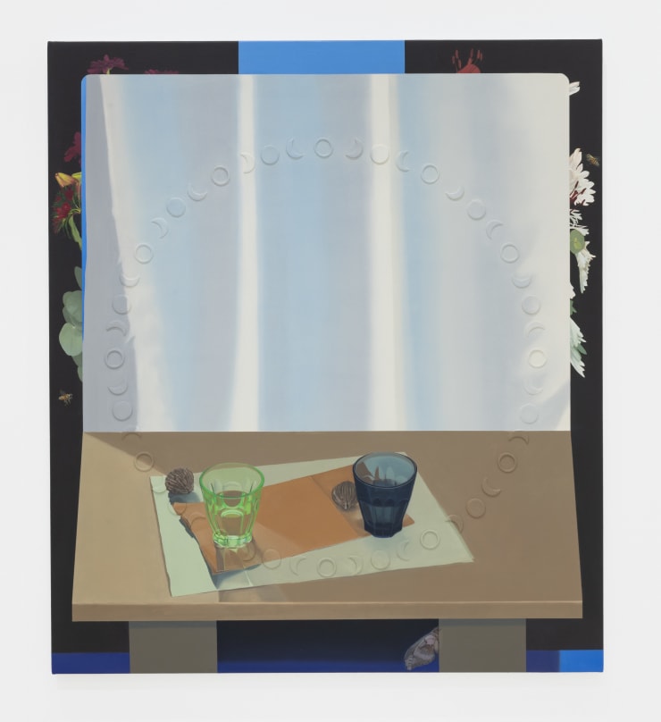 Two glasses of water (window view, relief)