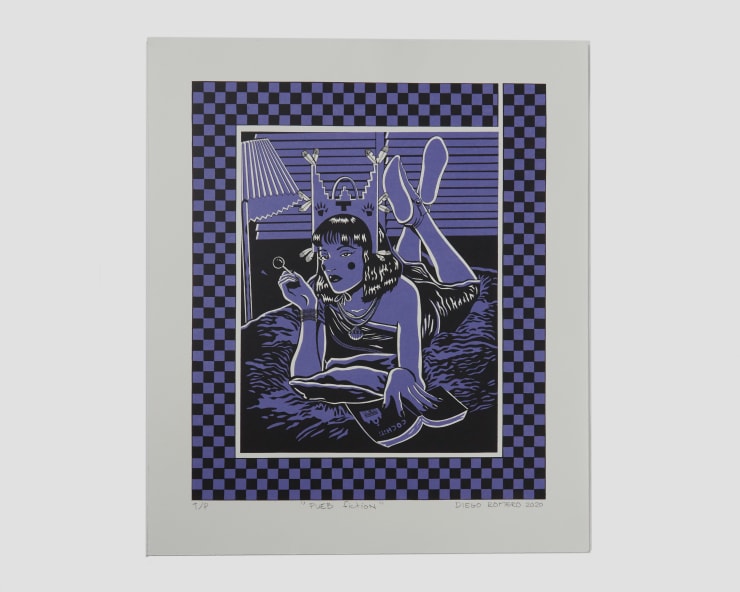Diego Romero, Pueb Fiction (purple), 2020
