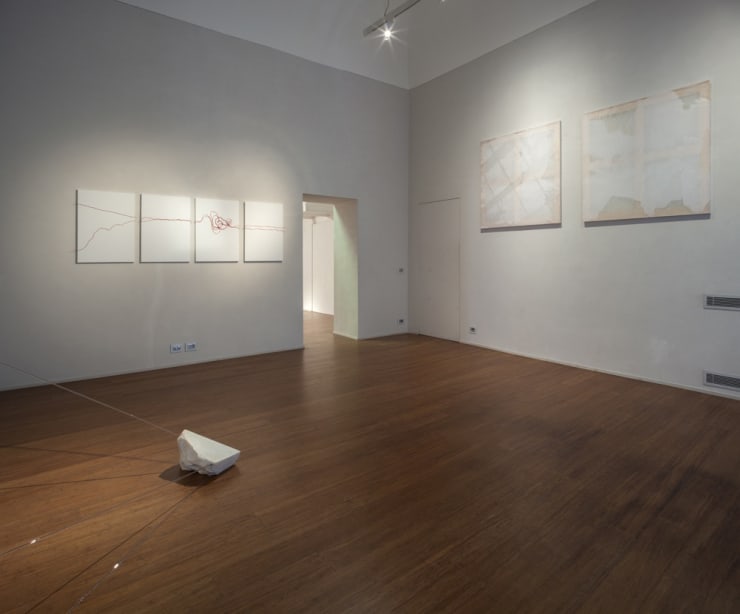 Contro Parmenide - Against Parmenides: Agostino Bergamaschi - Andrea Bruschi - Francesca Schgor - ABC-ARTE Contemporari art Gallery - 2014 Exhibition view - zoom for more details