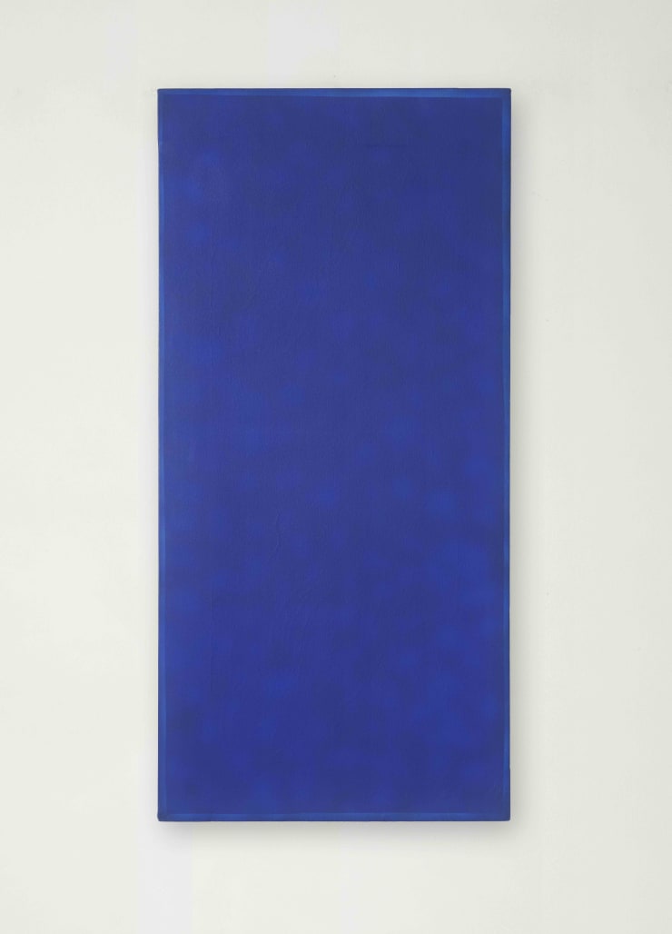 Erbern - Pinelli - Viallat: Pino Pinelli, Pittura BL, 1974/1975, 112 x 52 cm - 44 1/8 x 20 1/2 in, acrilico su tela