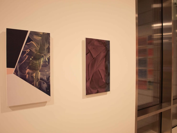 Patrick Tabarelli: Ubiquity – ABC-ARTE Contemporary art Gallery – 2015 Zero-Om, 2012, 60 x 35 cm - 23 5/8 x 13 3/4 in, olio, alchidico, gel acrilico su tela Unconnected, 2012, 60 x 35 cm - 23 5/8 x 13 3/4 in, olio e alchidico su tela