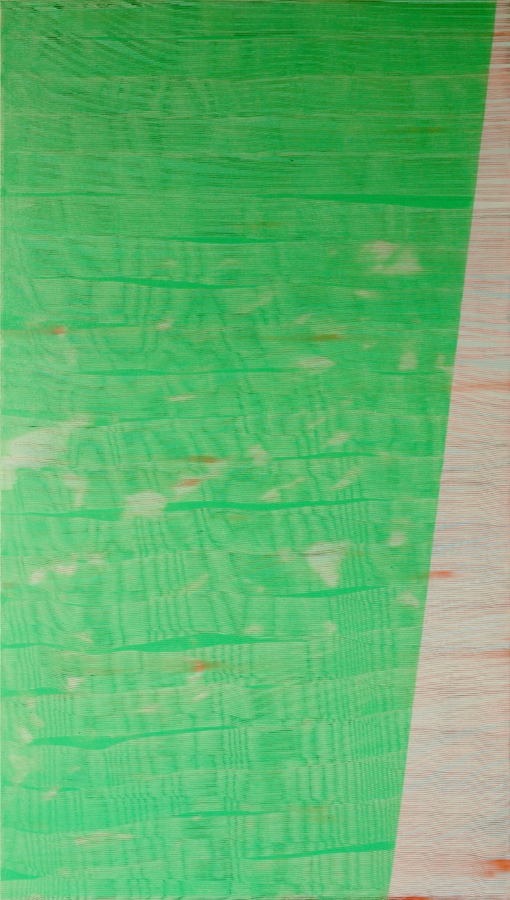 Patrick Tabarelli: Zero-Om, 2014, 160 x 90 cm, olio e alchidico su tela