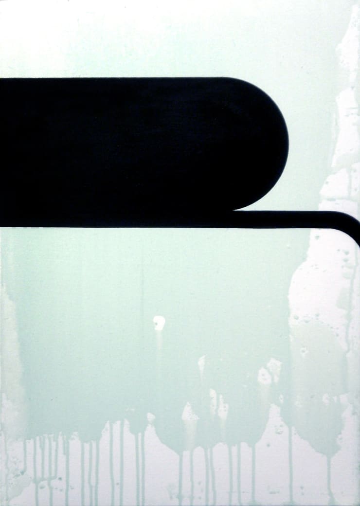 Giulio Zanet, 2014, Minimal experiments, 70x50 cm, smalto e acrilico su tela