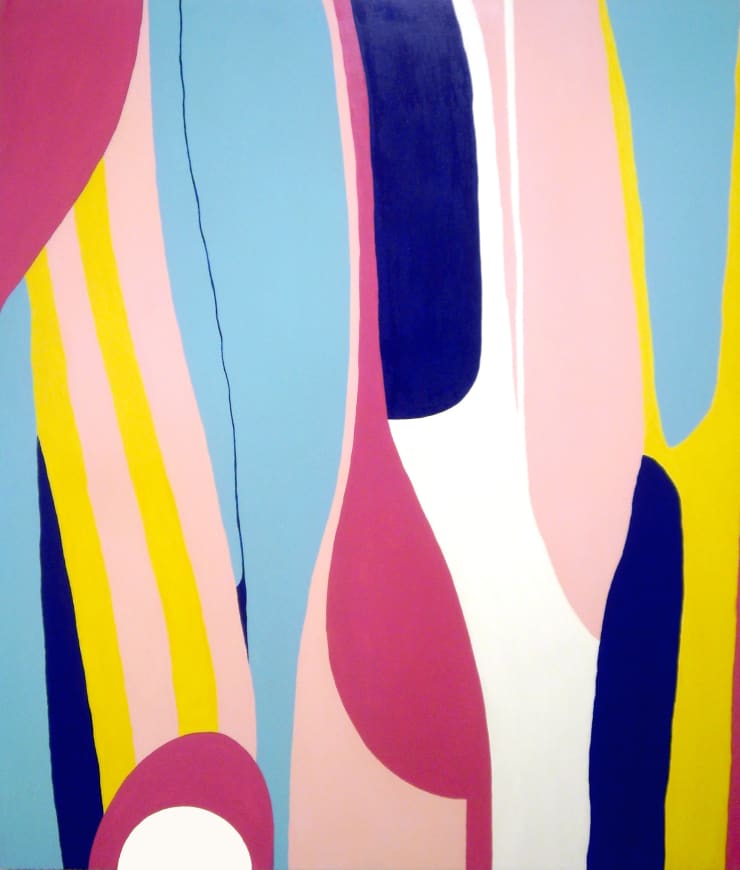 Giulio Zanet, 2015, Cadere, 130x110 cm, smalto su tela