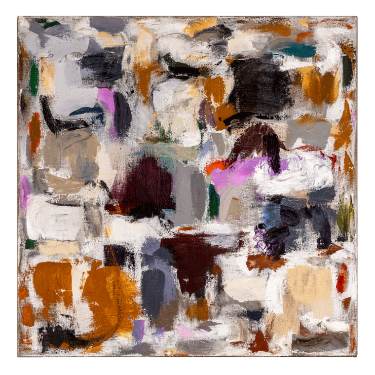 10 Ingrid Floss Untitled Earth Tones 2024 100X100 Cm Oil On Linen Abc5333 Front