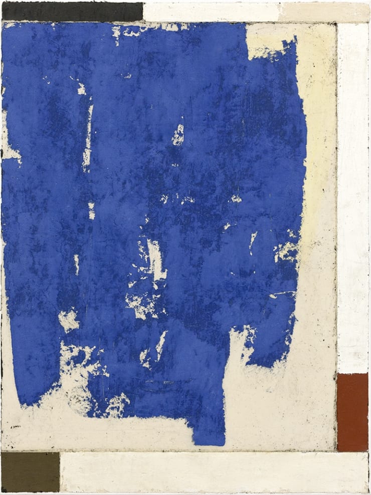 Luca Serra, Añil 933, 2017, 80 x 60 cm, calco in resina acrilica di pigmenti e polveri su tela