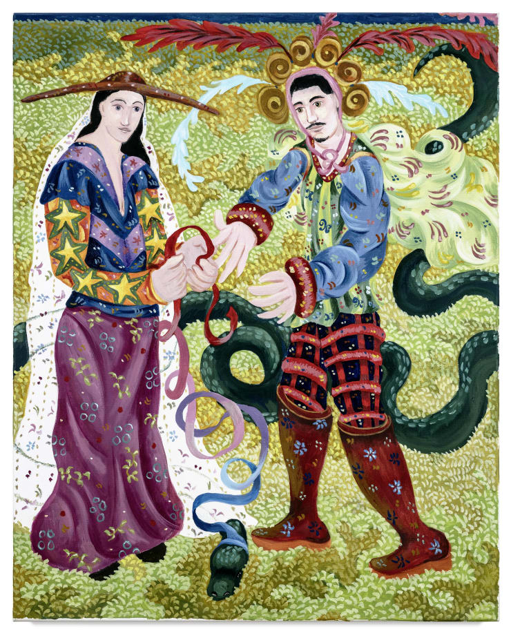 Antonio Kuschnir Pact, 2025 Signed and dated on the back Oil on canvas 100 x 80 cm 39 3/8 x 31 1/2 in