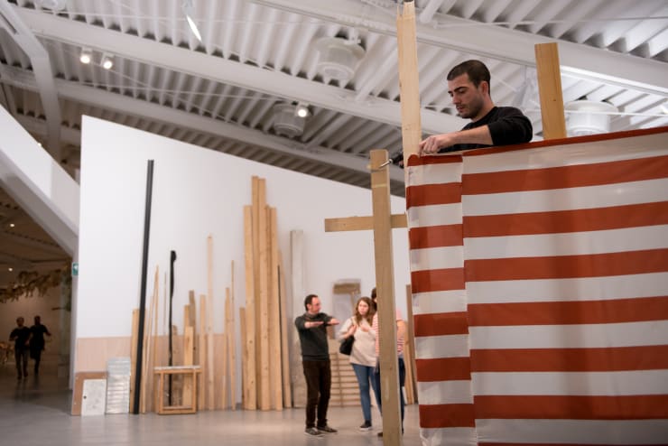 Gaetano Cunsolo 2017 Tanto Pi Spettacolare Ed Imponente Sar La Costruzione Di Un Edificio Tanto Pi Impressionante E Chiassosa Sar La Sua Distruzione Performance Duration Variable Museo Pecci Prato Italy 2017
