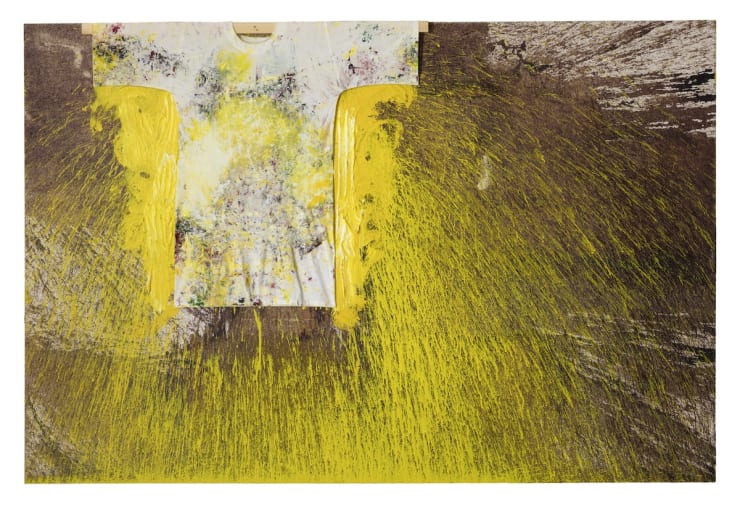 Hermann Nitsch, 79.malaktion, 2018 Mistelbach, 200x300cm, mixed media on canvas. Courtesy Fondazione Morra, ABC-ARTE