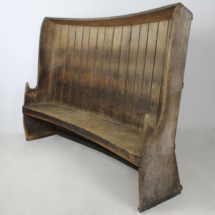 Very Large George III West Country Barrel Back Settle ( sold )