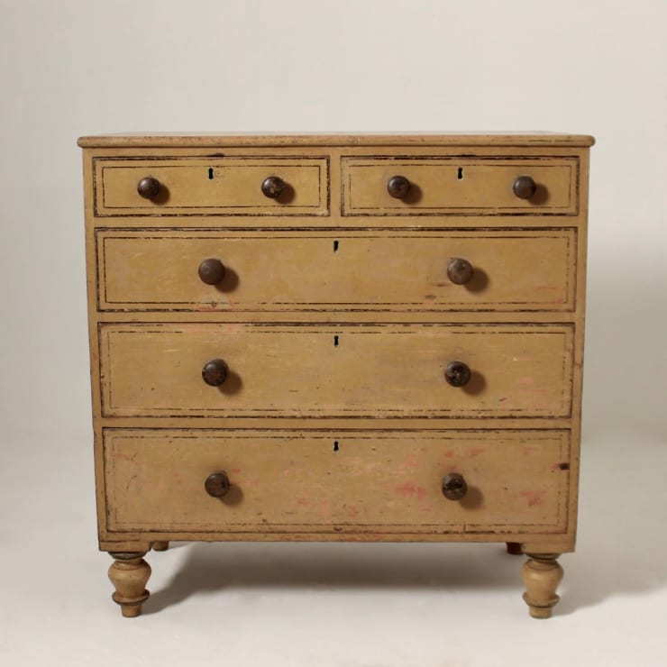Regency Original Painted Pine Chest Of Drawers ( sold )