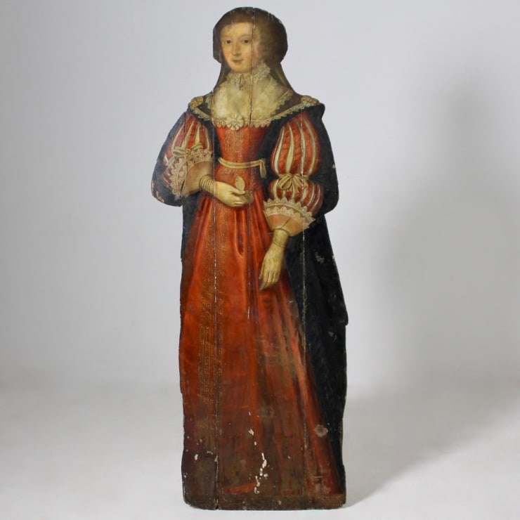 17th Century Original Painted Pine Dummy Board ( sold )