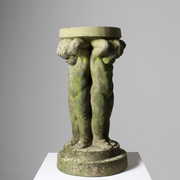 COMPTON POTTERy Terracotta TRIO PEDESTAL ( sold )